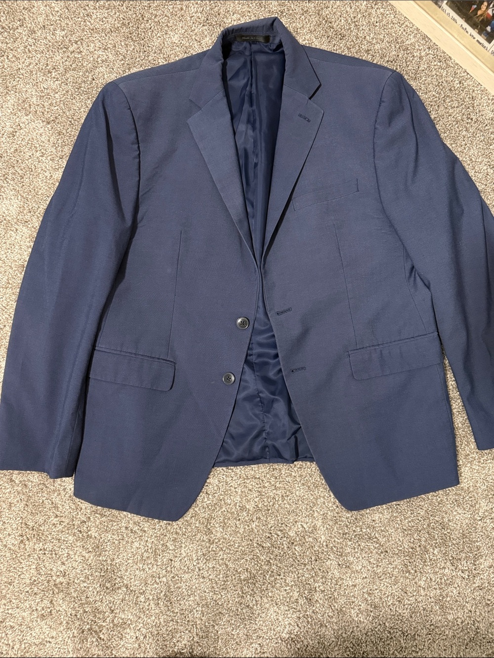 Calvin Klein Men's Navy Two-Button Sport Coat